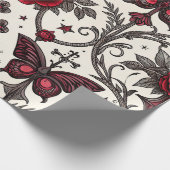 Gothic Butterfly Blumenmuster (1) Geschenkpapier (Ecke)