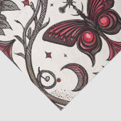 Gothic Butterfly Blumenmuster (1) Seidenpapier (Detail)