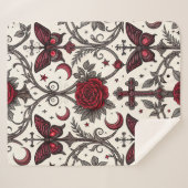 Gothic Butterfly Blumenmuster (1) Sherpadecke (Vorderseite (Horizontal))