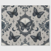 Gothic Butterfly Blumenmuster (2) Geschenkpapier (Flach)