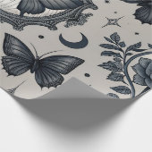 Gothic Butterfly Blumenmuster (2) Geschenkpapier (Ecke)