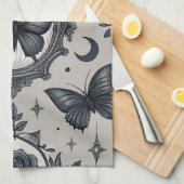 Gothic Butterfly Blumenmuster (2) Geschirrtuch (Viertel Falte)