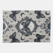 Gothic Butterfly Blumenmuster (2) Geschirrtuch (Horizontal)