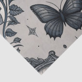 Gothic Butterfly Blumenmuster (2) Seidenpapier (Detail)