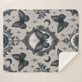 Gothic Butterfly Blumenmuster (2) Sherpadecke (Vorderseite (Horizontal))