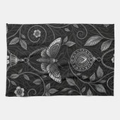 Gothic Butterfly Blumenmuster (3) Geschirrtuch (Horizontal)