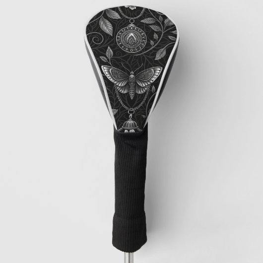 Gothic Butterfly Blumenmuster (3) Golf Headcover (Vorderseite)