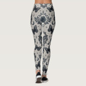 Gothic Butterfly Blumenmuster (3) Leggings (Rückseite)