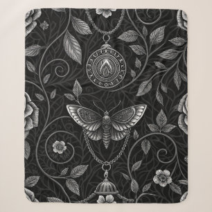 Gothic Butterfly Blumenmuster (3) Sherpadecke