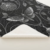 Gothic Butterfly Blumenmuster (3) Sherpadecke (3/4)