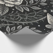 Gothic Butterfly Blumenmuster (4) Geschenkpapier (Ecke)