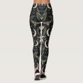 Gothic Butterfly Blumenmuster (4) Leggings (Rückseite)