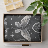 Gothic Butterfly Blumenmuster (4) Seidenpapier (Geschenk)