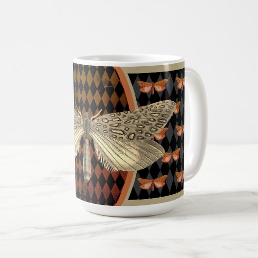 Gothic Butterfly Diamond Halloween Kaffeetasse (VorderseiteRechts)