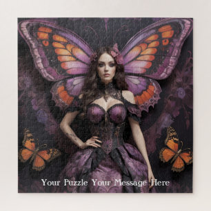 Gothic Butterfly Empress Mauve Splendor Puzzle