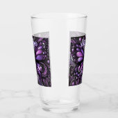 Gothic Butterfly Lila Black Personalisiert Glas (Links)