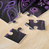Gothic Butterfly Lila Black Personalisiert Puzzle (Seite)
