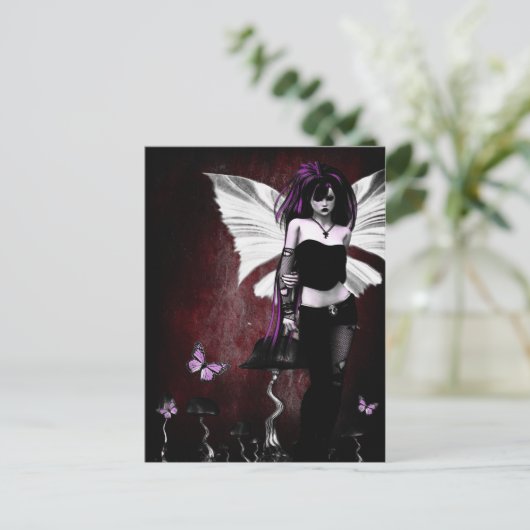 Gothic Butterfly Postkarte (Stehend Vorderseite)