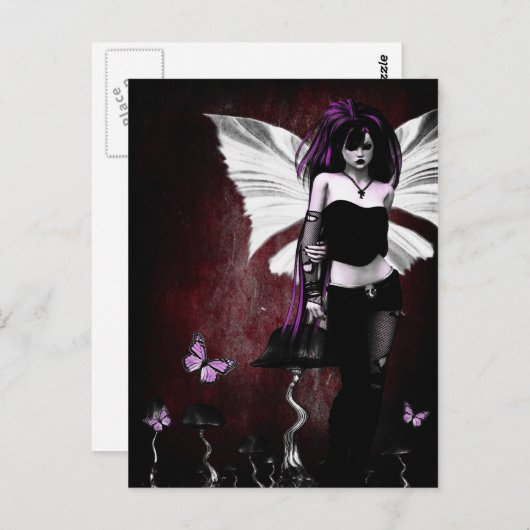 Gothic Butterfly Postkarte (Vorne/Hinten)