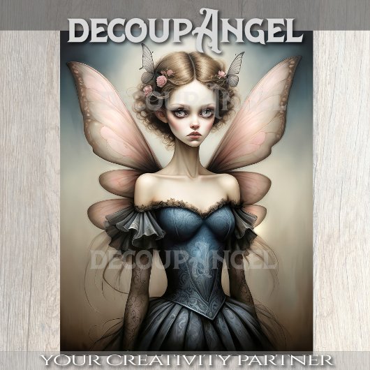 Gothic Butterfly Queen Decoupage Seidenpapier