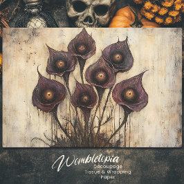 Gothic Calla Lily mit Eyes Dark Fantasy Decoupage Seidenpapier