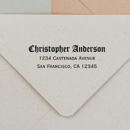 Gothic Calligraphy Script-Rücksendeadresse Permastempel