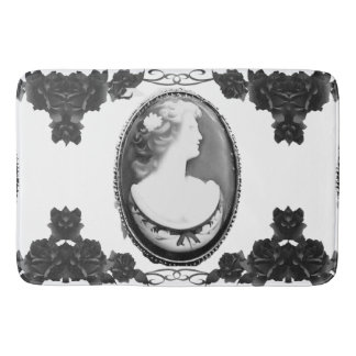 Gothic Cameo und Rose Design Badematte