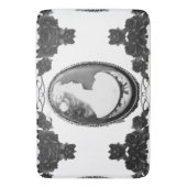 Gothic Cameo und Rose Design Badematte (Vorderseite Vertikal)