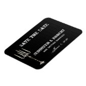 Gothic Candelabra auf Black Silver Save the Date Magnet (Linke Seite)