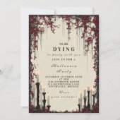 Gothic Candlelight Halloween Soirée Einladung (Vorderseite)