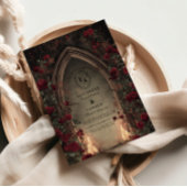 Gothic Candlelight Rose Wedding Einladung