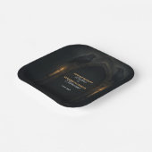 Gothic Candlelight Wedding Ravens Pappteller (Gewinkelt)