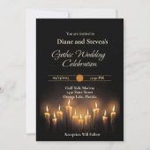 Gothic Candlelit Wedding: Embrace Elegance Einladung (Vorderseite)