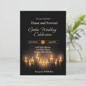 Gothic Candlelit Wedding: Embrace Elegance Einladung (Stehend Vorderseite)
