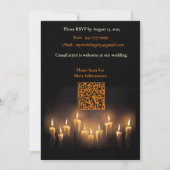 Gothic Candlelit Wedding: Embrace Elegance Einladung (Rückseite)