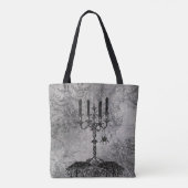 Gothic Candlestick mit Spider, Halloween Tasche (Rückseite)
