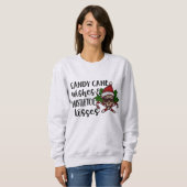 Gothic Candy Cane Mistletoe Kiss Weihnachten Sweatshirt (Vorne ganz)