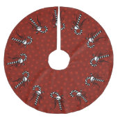 Gothic Candy Cane Polyester Weihnachtsbaumdecke (Vorderseite)