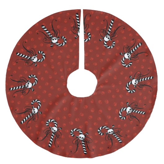 Gothic Candy Cane Polyester Weihnachtsbaumdecke (Vorderseite)