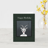 Gothic Capricorn Dezember Zodiac Birthday Karte (Gelbe Blume)