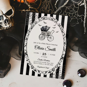 Gothic Carriage Halloween Baby Dusche Einladung