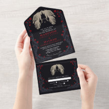 Gothic Castle Floral Halloween Hochzeit