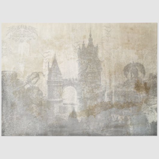 Gothic Castle Series Design 4 Seidenpapier (Vorderseite)
