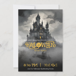 Gothic Castle Vintag Spooky Halloween-Party Einladung