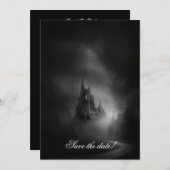 Gothic Castle Wedding Einladung (Vorne/Hinten)