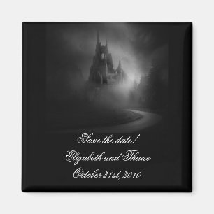 Gothic Castle Wedding Save the Date Magnet