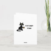 Gothic Cat Birthday Card Personalised Karte (Rückseite)