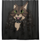 Gothic Cat Duschvorhang (Vorderseite)