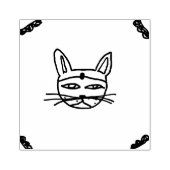 Gothic cat ink gummistempel (Prägung)