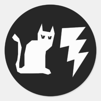 GOTHIC CAT LIGHTNING STICKERS